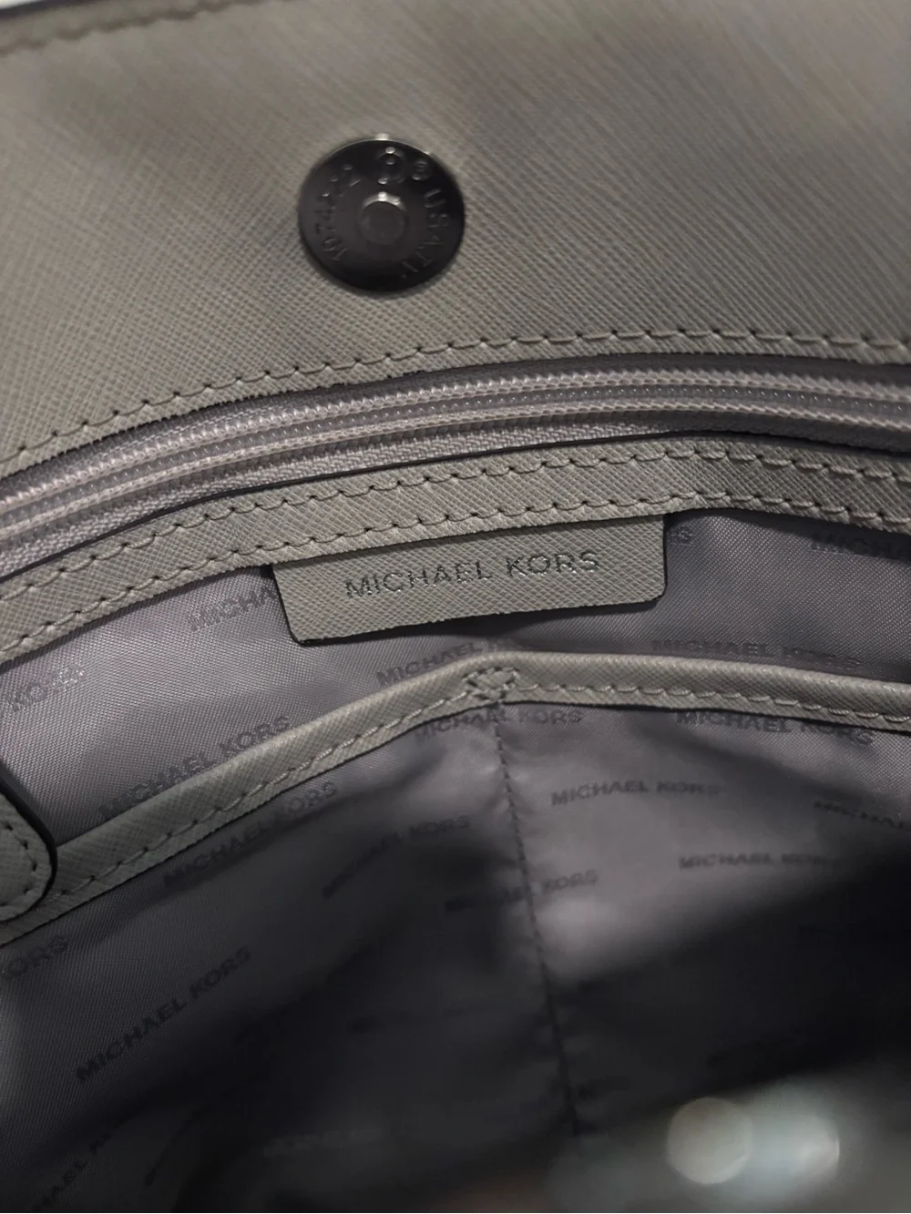 Michael Kors Light Taupe Leather Satchel